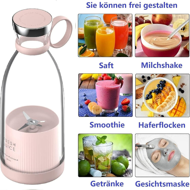 Blender Smoothie Makers, 350ml Tragbarer Mixer Mini Jug Blenders, Multifunktionaler persönlicher Mix