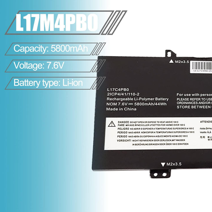 FengWings® L17C4PB0 L17M4PB0 Akku 7.6V 5800mAh, L17C4PB0 L17M4PB0 L17C4PB0, Kompatibel mit Laptop Le