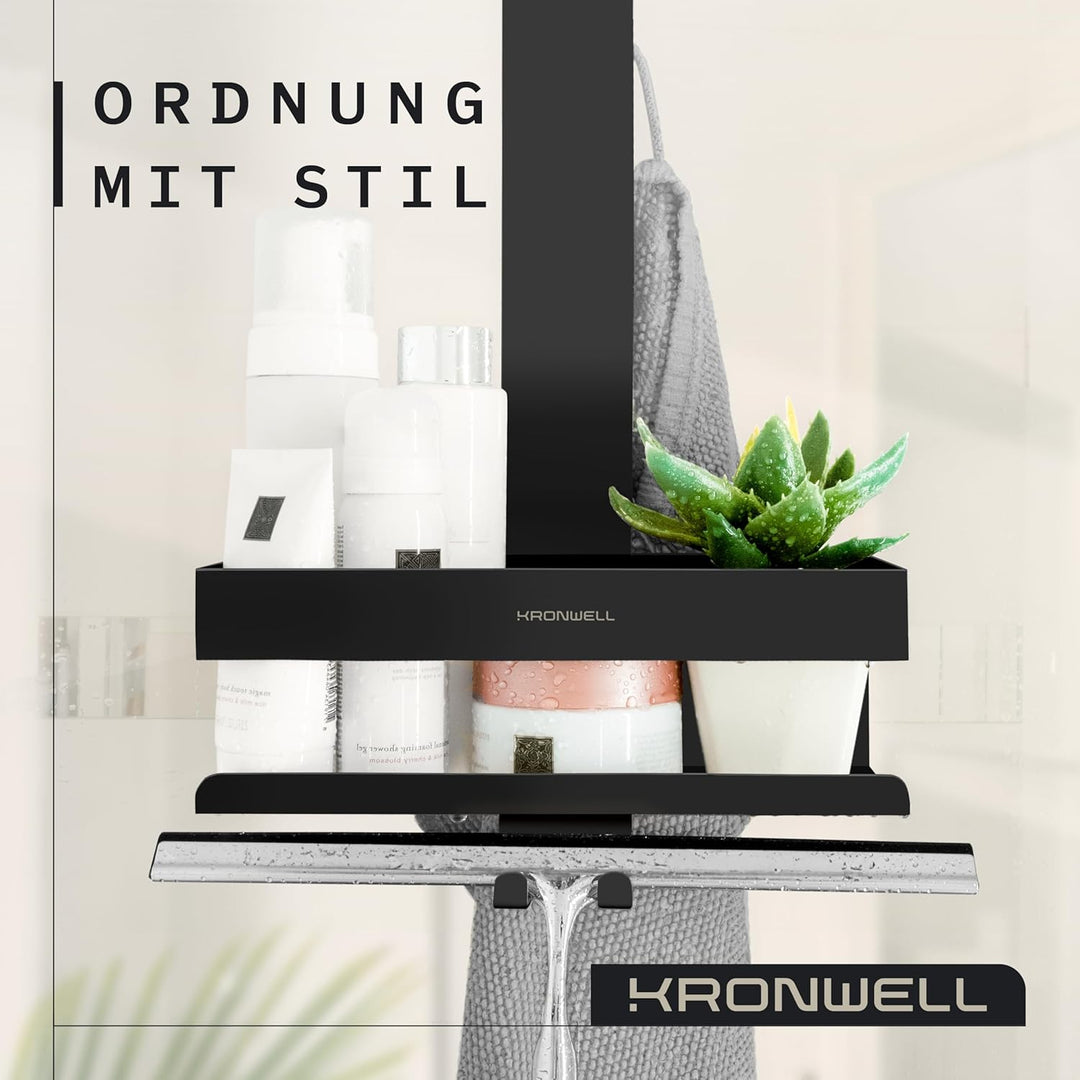 Duschablage zum Hängen - rostfrei + 2 zusätzliche Haken - Duschregal zum Hängen - Duschkorb hängend