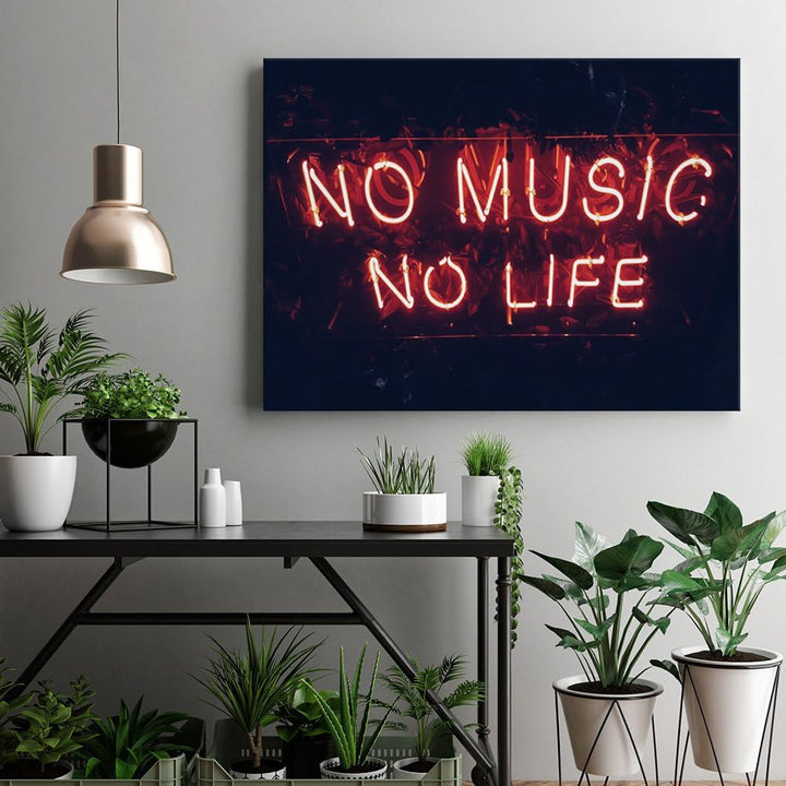 Feeby. Wandbilder - 1 Teilig- 78x118 cm - Bilder Kunstdrucke Deko Panel, TYPOGRAFIE, MUSIK, ROT, 78x