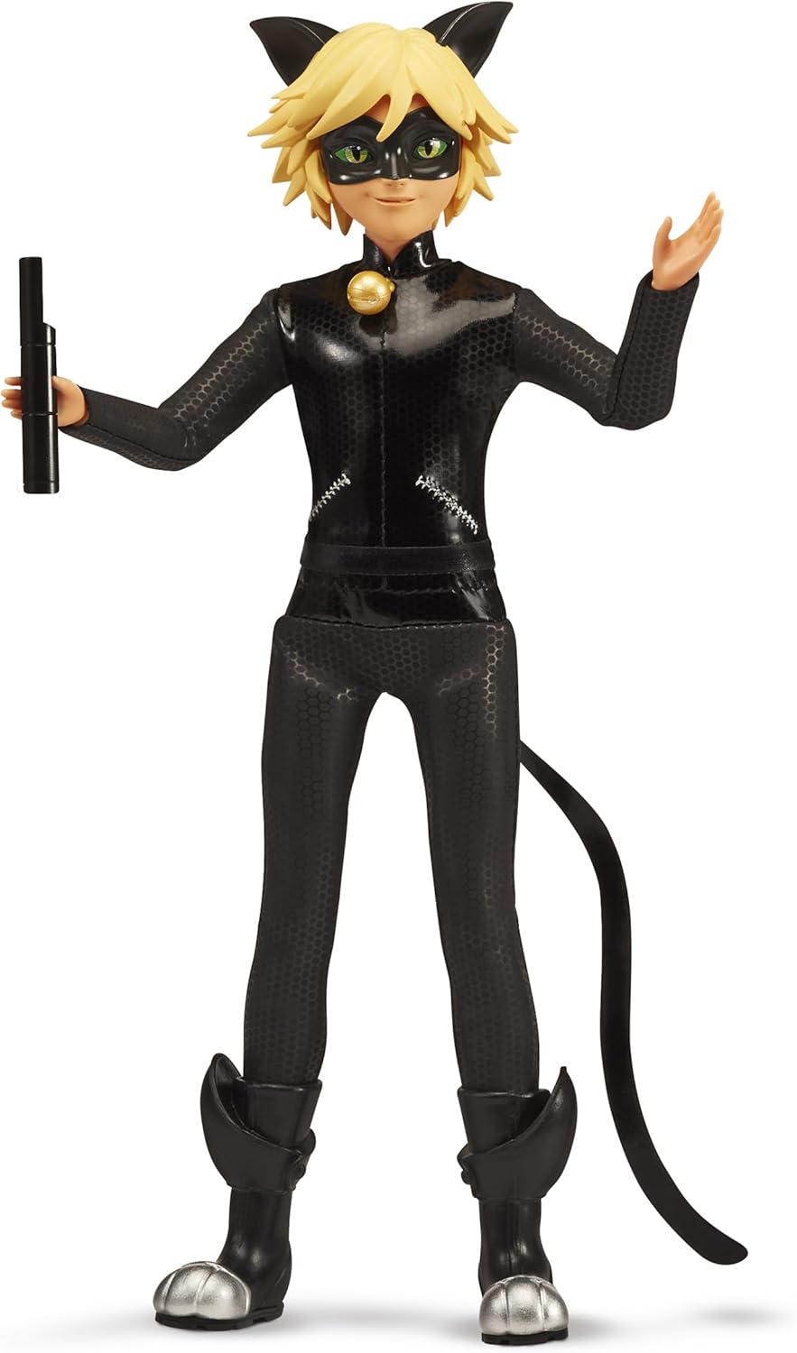 Bandai – Miraculous Ladybug – Mannequin Puppe 26 cm – Cat Noir – Offizielle Miraculous Lizenz – Gele