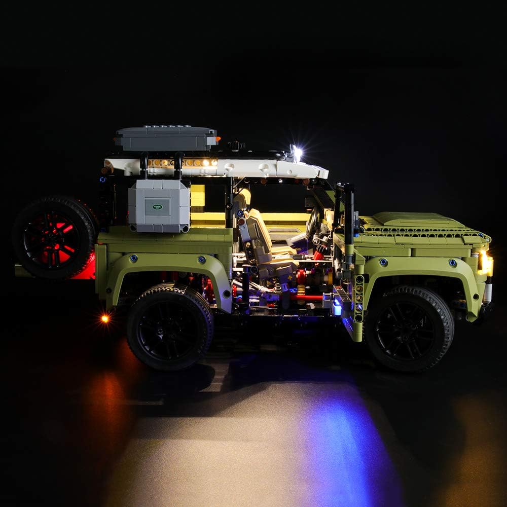 BRIKSMAX Led Beleuchtungsset für Lego Technic Land Rover Defender,Kompatibel Mit Lego 42110 Baustein