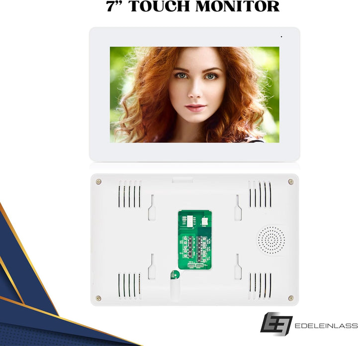 2-Draht Video Türsprechanlage mit Türöffner & Klingel, Videoklingel, Full-HD Kamera 170° Weitwinkel,