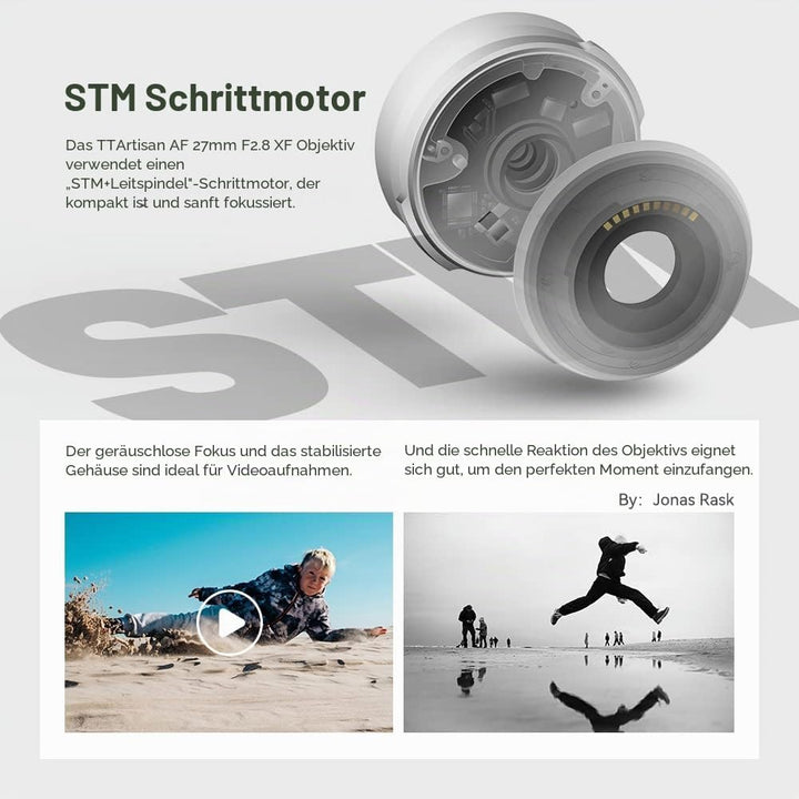 TTArtisan 27 mm F2,8 Metallgehäuse, Autofokus, AF-Objektiv, kompatibel mit Sony E-Mount, Schwarz AF2