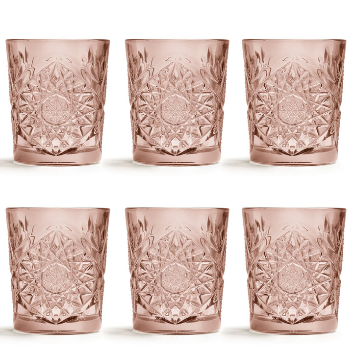 Libbey »Hobstar« Trinkglas Inhalt:6 x 0,35 Liter, rose Rosa, Rosa