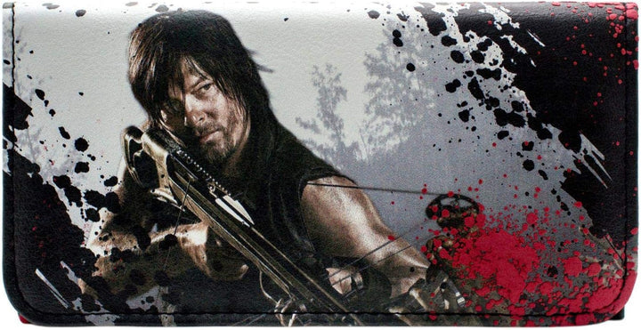 AMC The Walking Dead Daryl Dixon Bogen Portemonnaie Tri-Fold mit Münzfach & Kartenhalter, Mehrfarbig