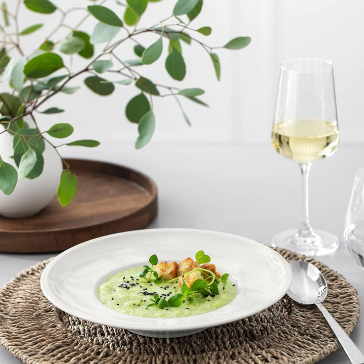 Villeroy und Boch Artesano Original Suppenteller, 25 cm, Premium Porzellan, Weiss Suppenteller Weiss