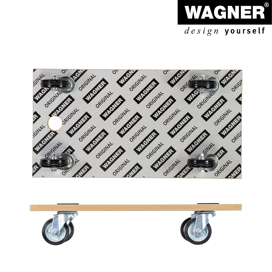 WAGNER Transportroller Transporthilfe I 57,5 x 30 x 11 cm, Tragkraft 250 kg I Möbelhund MDF mit Spez