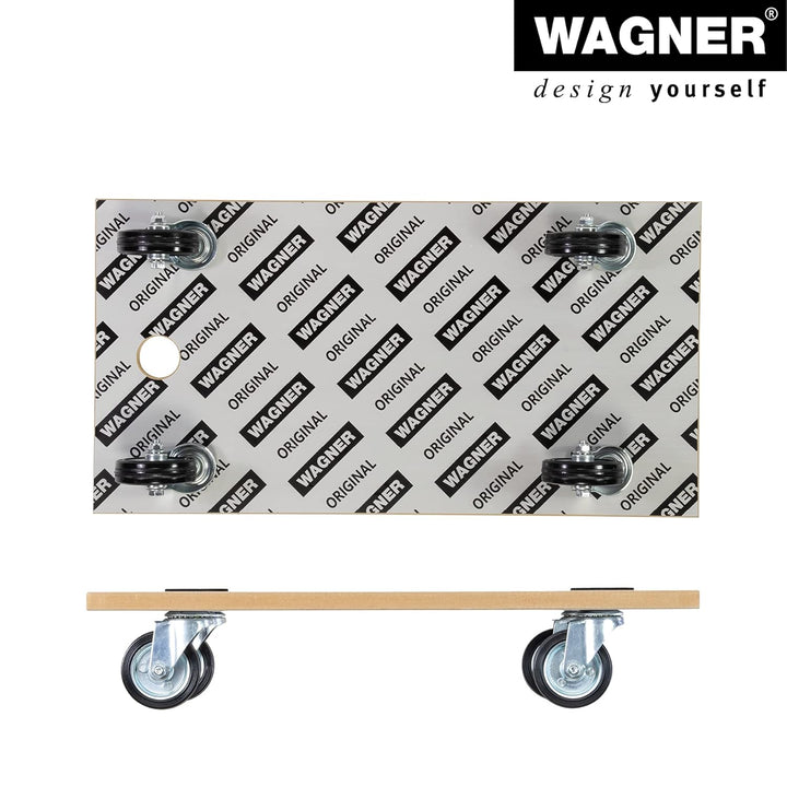 WAGNER Transportroller Transporthilfe I 57,5 x 30 x 11 cm, Tragkraft 250 kg I Möbelhund MDF mit Spez