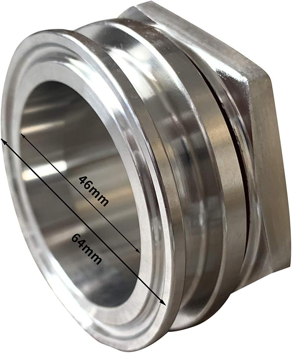 Semfeil Brew TRUE 5,1 cm Tri-Klemm-Schott-Kompressionsverschraubung, 304 Edelstahl, Homebrew Kettle