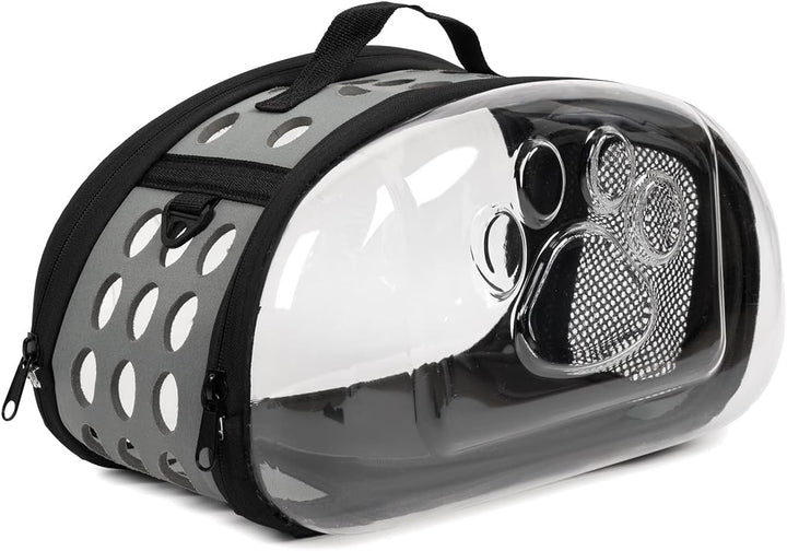 Durchsichtiger Haustiertransporter - Tragetasche für Reisen S/L transportbox Reisebox für Tiere (Gra