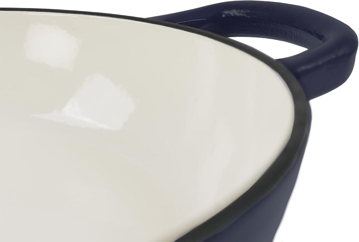 Mahlzeit Gusseisen Brottopf Set emailliert | 6,4 Liter | Blue Berry | Brotbackform mit Brotschlinge