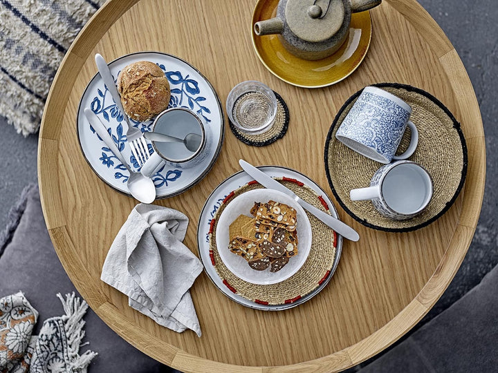 Bloomingville Tassen Molly, blau, Keramik, 3er Set