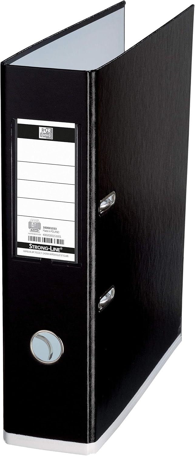 Oxford Ordner A4, MyColour, 8 cm breit, Schwarz-Weiss, 3 Stück schwarz-weiss Single, schwarz-weiss S