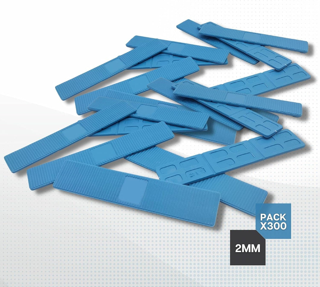 DOJA BARCELONA | 2mm Abstandshalter Kunststoff | Abstandhalter Blau | PACK 300 | Kunststoffkeile Unt