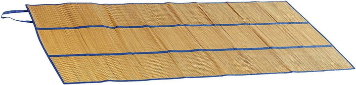 Bastmatten: 3er-Set Faltbare Bast-Strandmatten mit Tragegriffen, 180 x 90 cm (Badematte Bast, kompak