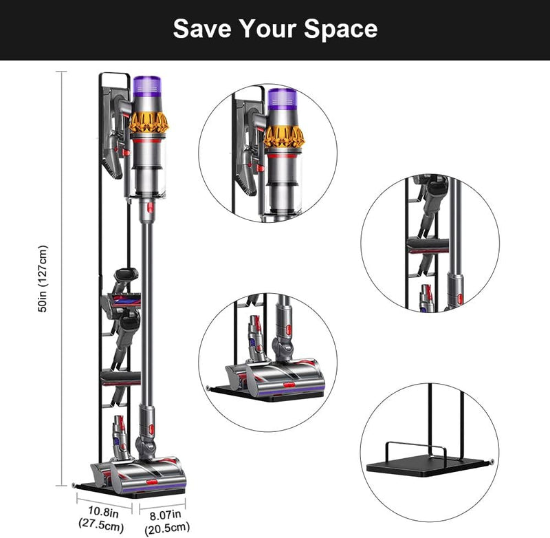 Ständer für Dyson Akkusauger V15 V12 V11 V10 V7 V8 mit Rädern, Metallständer Staubsaugerhalter Halte