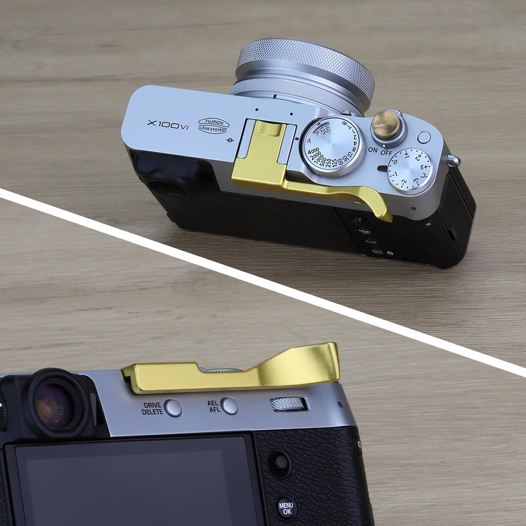 Daumen-Up-Handgriff aus Metall für Fujifilm X100VI Fujinon X100V Kamera-Zubehör Haoge THB-XVG, goldf