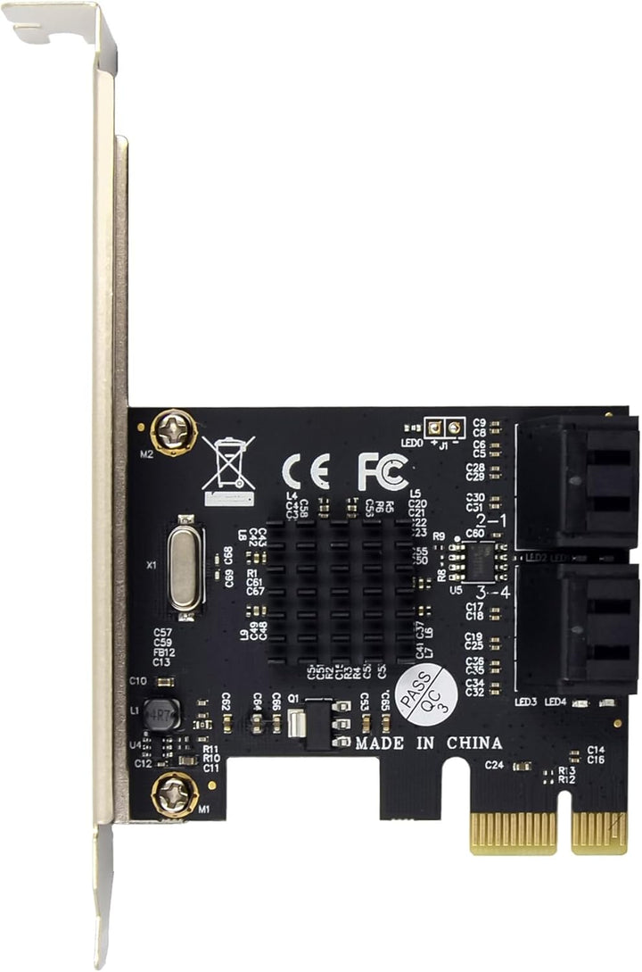 InLine PCIe Schnittstellenkarte, 4X SATA 6Gb/s, Hot Swap, NCQ, Marvell Chipsatz, für SSD und HDD Erw