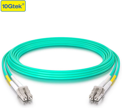 10Gtek LC zu LC OM4 Multimode Duplex 50-Meter, LWL Glasfaser Patchkabel Fibre Optic Patch Cable 50/1
