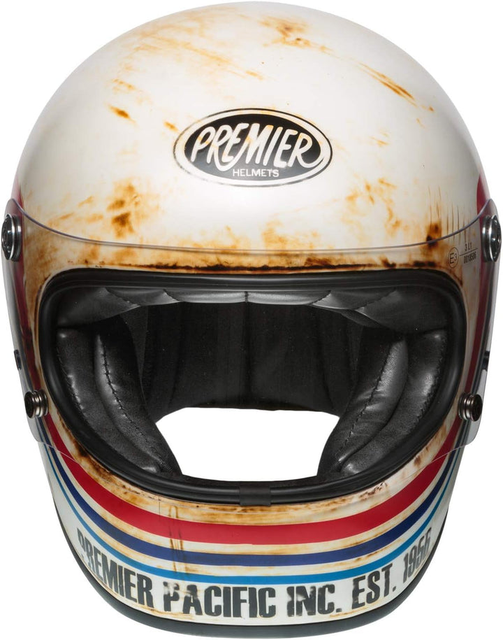Premier Nc Unisex Motorcycle Helmet S WEISS / ROT / BLAU, S WEISS / ROT / BLAU