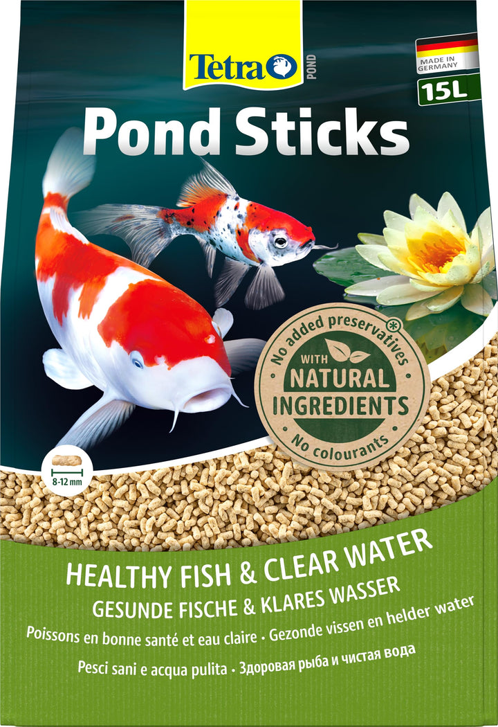 Tetra Pond Sticks - Fischfutter für alle Teichfische, unterstützt gesunde Fische und klares Wasser i