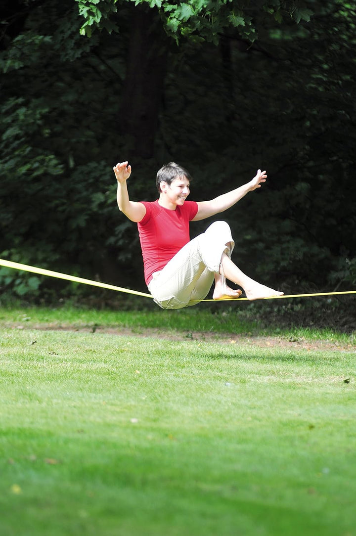 HUDORA Slackline Set mit Baumschutz - Balancierseil - 76656