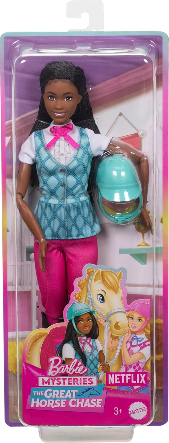 Barbie Puppe Brooklyn“ und Zubehör von Barbie Mysteries: Das geheimnisvolle Pferdeabenteuer“, inklus