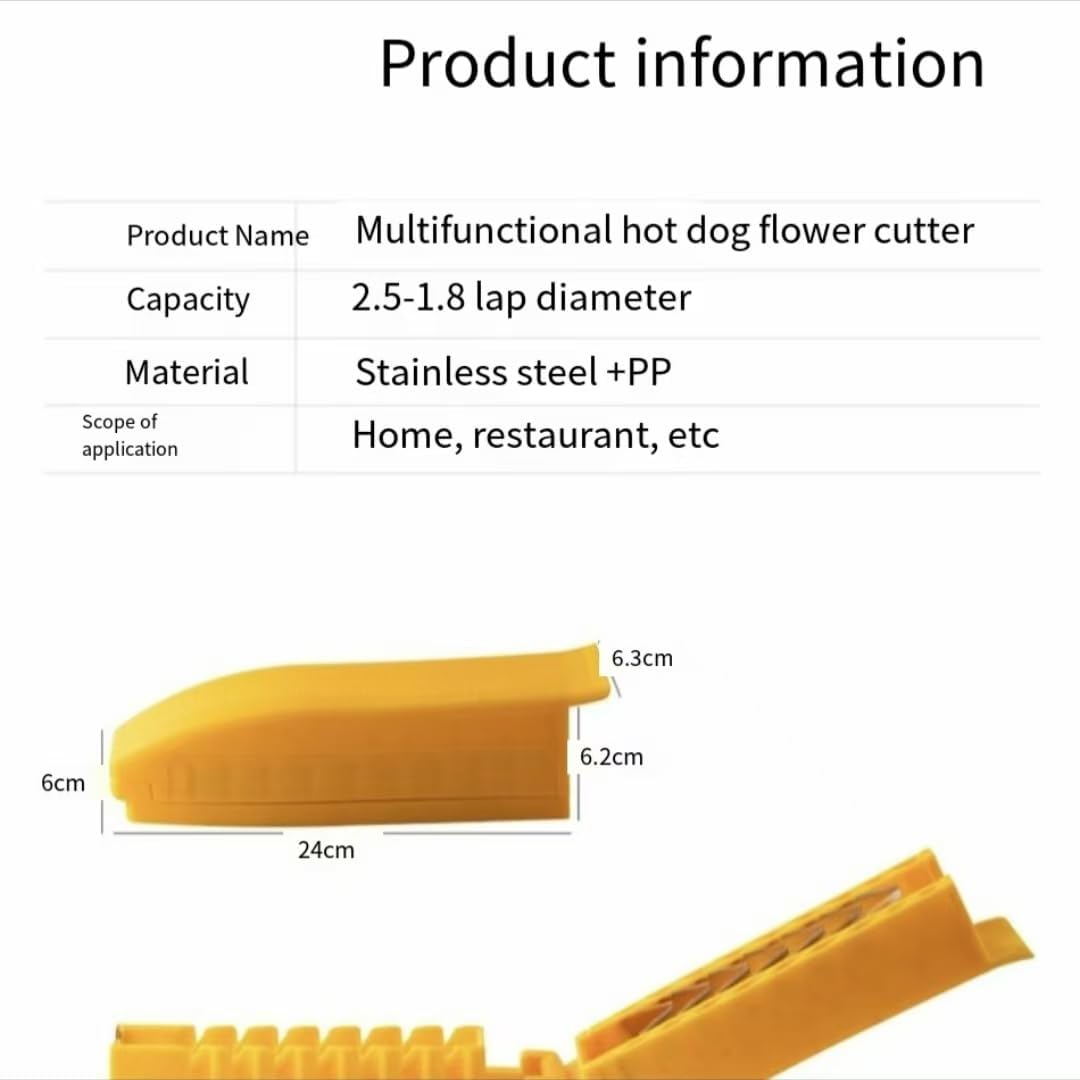 Hot Dog Slicing Tool - Edelstahl Criss-Cross Hot Dog Slicer für perfekte Schnitte - Ideal zum Grille