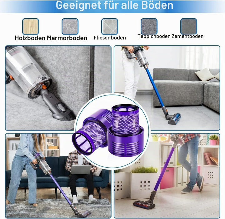 Rebirthcare 3 stück filters für dyson v10 sv12, für dyson v10 cyclone absolute animal, v10 motorhead
