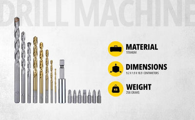 Stanley FatMax sta7221-xj Zubehör-Set Stanley 16 teilig Bohrer zum Bohren und Schrauben. 3 titan (5,