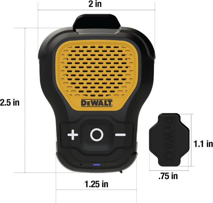 dewalt Jobsite Pro 190-1148-DW2 Tragbarer Bluetooth-Lautsprecher, Schwarz/Gelb, Gelb Magnetic versio