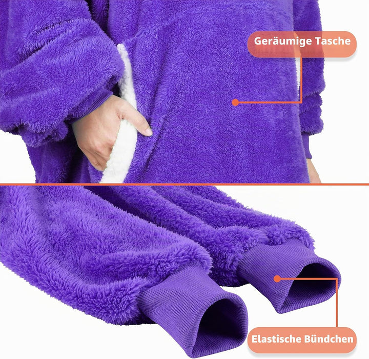Catalonia Classy Decke mit Ärmel Oversize Hoodie Kuscheldecke-Kuscheldecke Zum Anziehen mit Ärmeln u