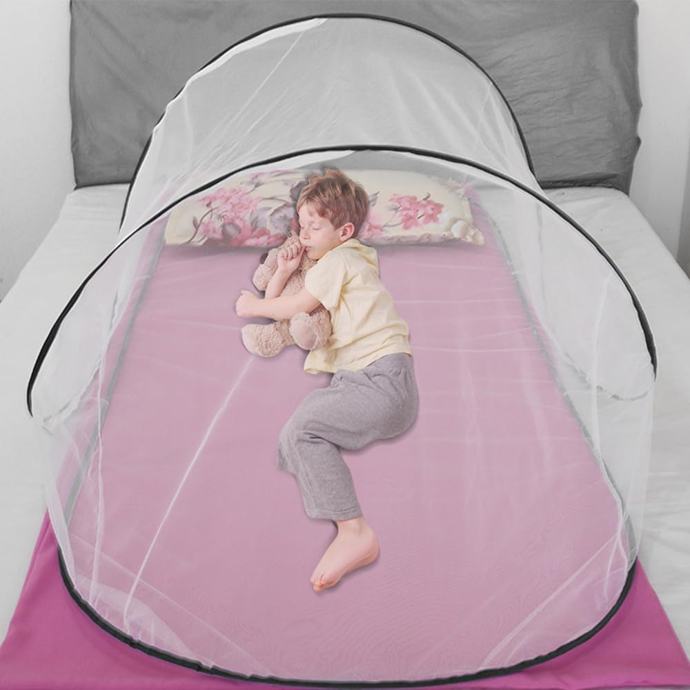 Moskitonetz Reise Pop Up, 200 X 80 X 56 Faltbares Moskitonetz, Einzelnes Familien-Moskitonetzbett, E
