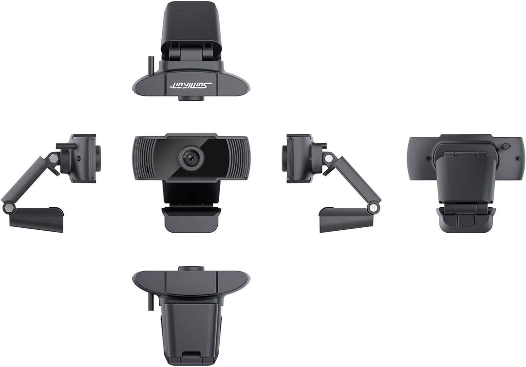 Somikon Webcamera: Full-HD-USB-Webcam mit Mikrofon, für PC und Mac, 1080p, 30 fps (Kamera PC, Webcam