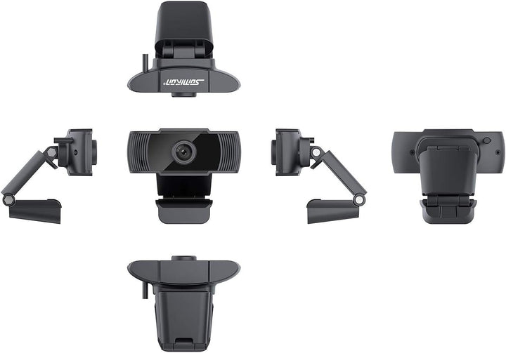 Somikon Webcamera: Full-HD-USB-Webcam mit Mikrofon, für PC und Mac, 1080p, 30 fps (Kamera PC, Webcam