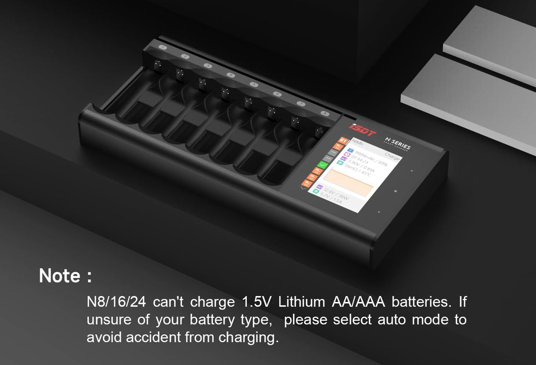 ISDT N16 Batterieladegerät Akku Ladegerät Universal LCD-Display Schnellladegerät Ladegerät für 16 Ak