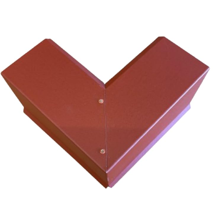 90° Ecke für Ortgangbleche Roofart (rot RAL 3009), Rot Ral 3009