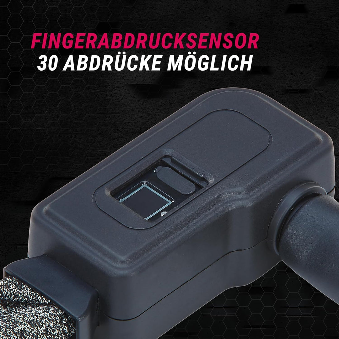 Prophete Kettenschloss mit Fingerabdrucksensor & 3-Zahlen-Kombination – Sicherer Diebstahlschutz, Te