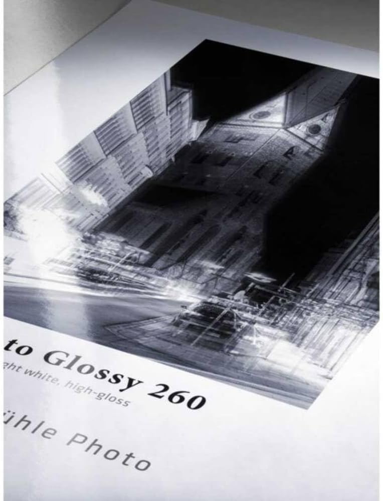 Hahnemühle Photo Glossy Papier, 260 g/m², DIN A3, 297 x 420 mm, hellweiss, Fotopapier, 297 x 420 mm