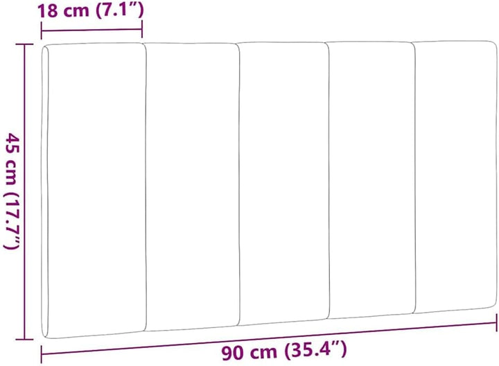 vidaXL Kopfteil-Kissen Hanko Dunkelgrau 90 cm Stoff, Kopfteilkissen, Kopfkissen, Lesekissen, Kopftei