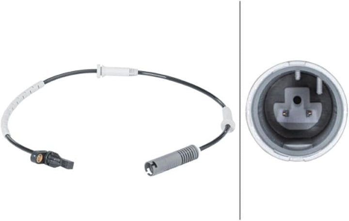 HELLA 6PU 012 679-881 Sensor, Raddrehzahl - 2-polig - Vorderachse - Kabel: 585mm