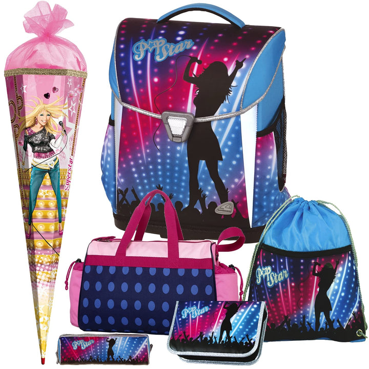 Primus-Versand POP STAR Schulranzen-Set 6teilig TOOLBAG BASIC Schneiders mit SCHULSPORTTASCHE und SC