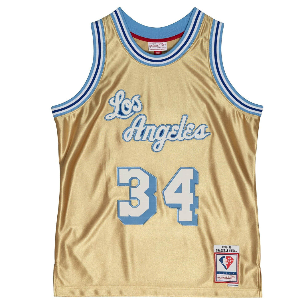 Mitchell & Ness NBA 75th Anniversary Swingman Jersey - Gold, M La Lakers - O'neil