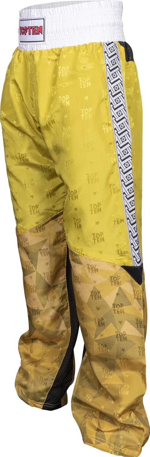 TOP TEN Kickboxhose „Prism“ Gelb S, XXL