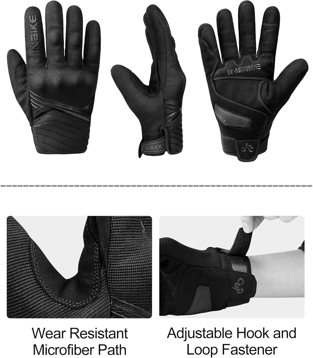 INBIKE Winter Motorradhandschuhe Wasserdicht Warm Winddicht mit Harter Schutz Motocross Motorrad Han