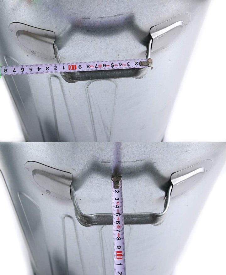 rg-vertrieb Mülltonne 80L verzinkt mit Rädern & Deckel – robuster Abfallbehälter aus Stahlblech, feu