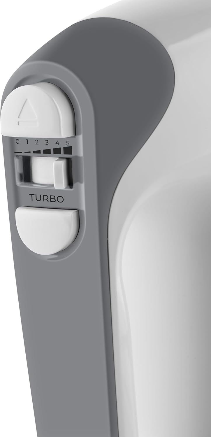 HYUNDAI ELECTORNICS Handmixer I HM707 I 300 W I praktischer Handrührgerät I 5 Geschwindigkeitsstufen
