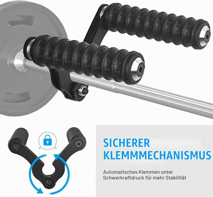 T Bar Griff für Langhantelstange, V Bar Landmine Griff Aufsatz für Hantelstange Landmine mit Rutschf