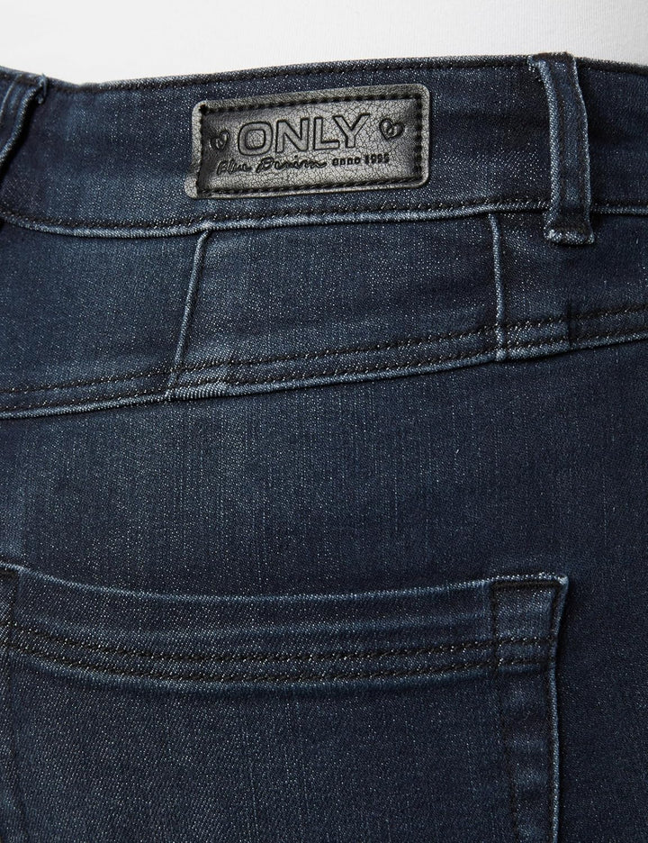 ONLY Damen Onlwauw Hw Dou But Cut Skinny Dnm Ext S / 34L Blue Black Denim, S / 34L Blue Black Denim